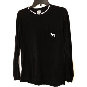 PINK Victoria Secret Long Sleeved Tee Black